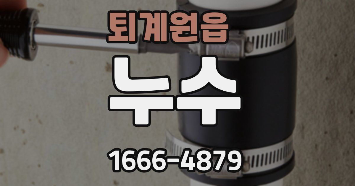 퇴계원읍 누수