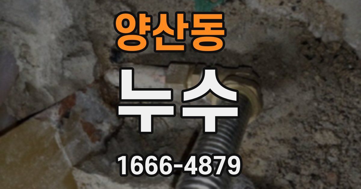 양산동 누수