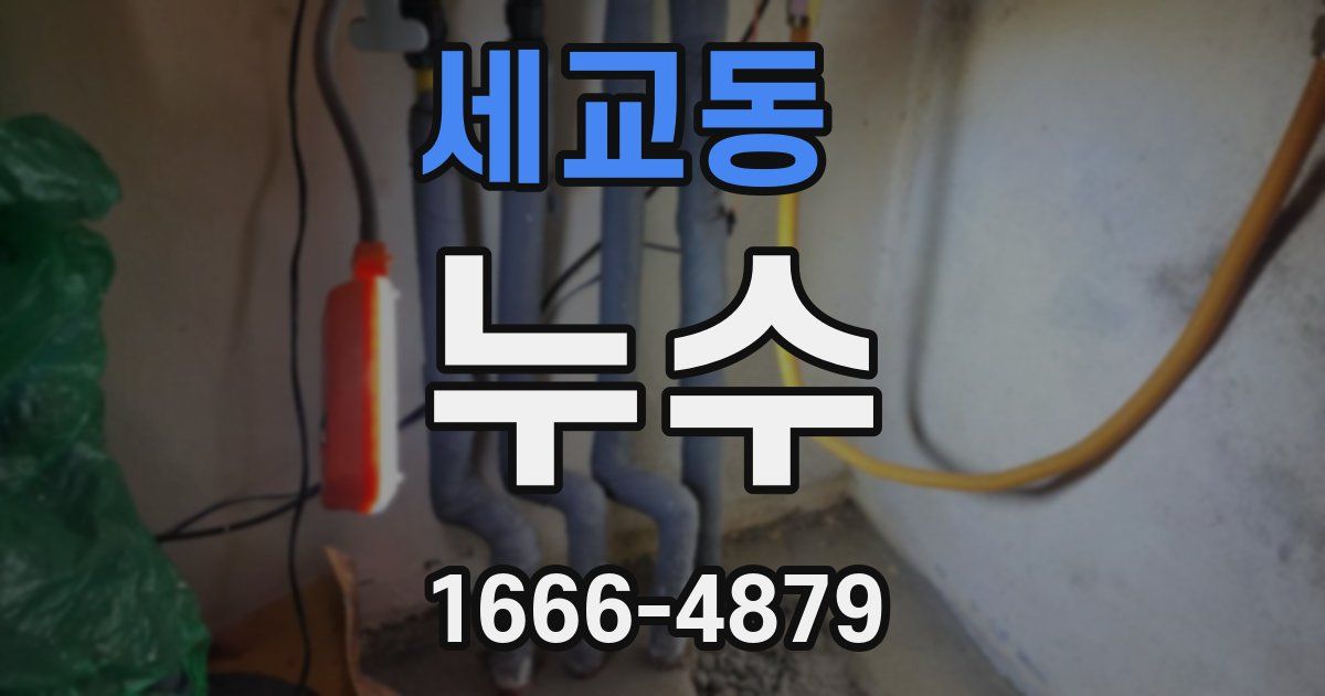세교동 누수