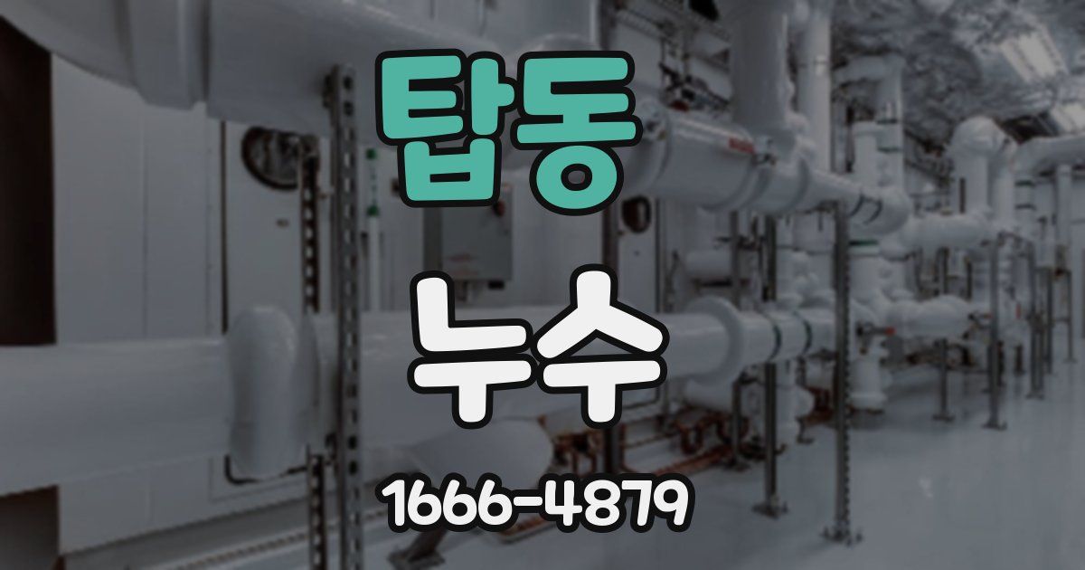 탑동 누수