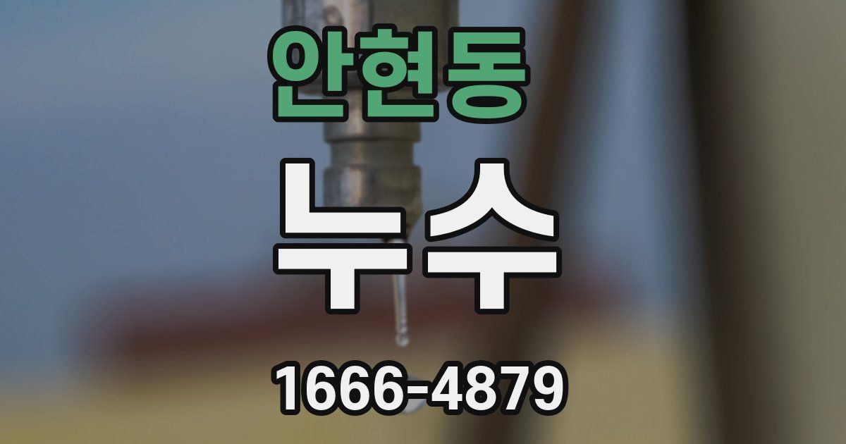 안현동 누수