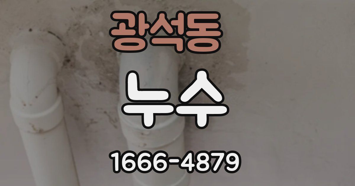 광석동 누수
