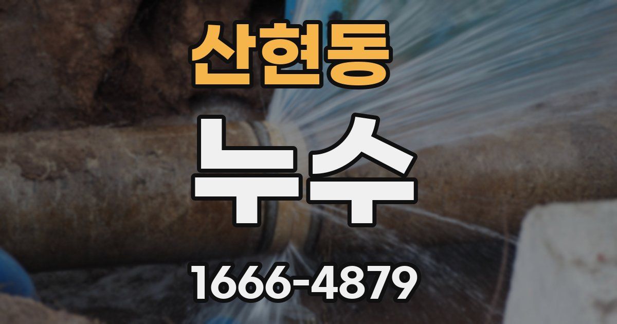 산현동 누수