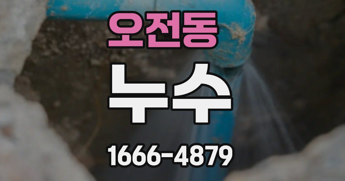 오전동 누수
