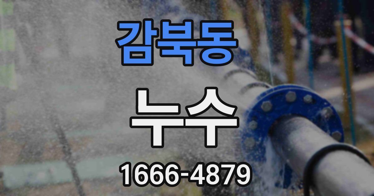 감북동 누수