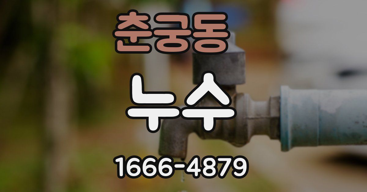 춘궁동 누수