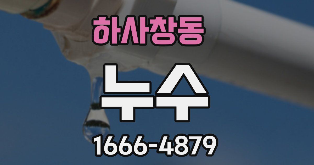 하사창동 누수