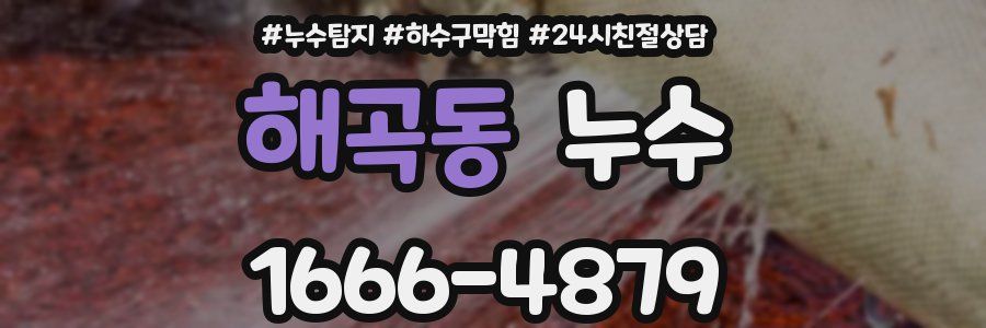 해곡동 누수