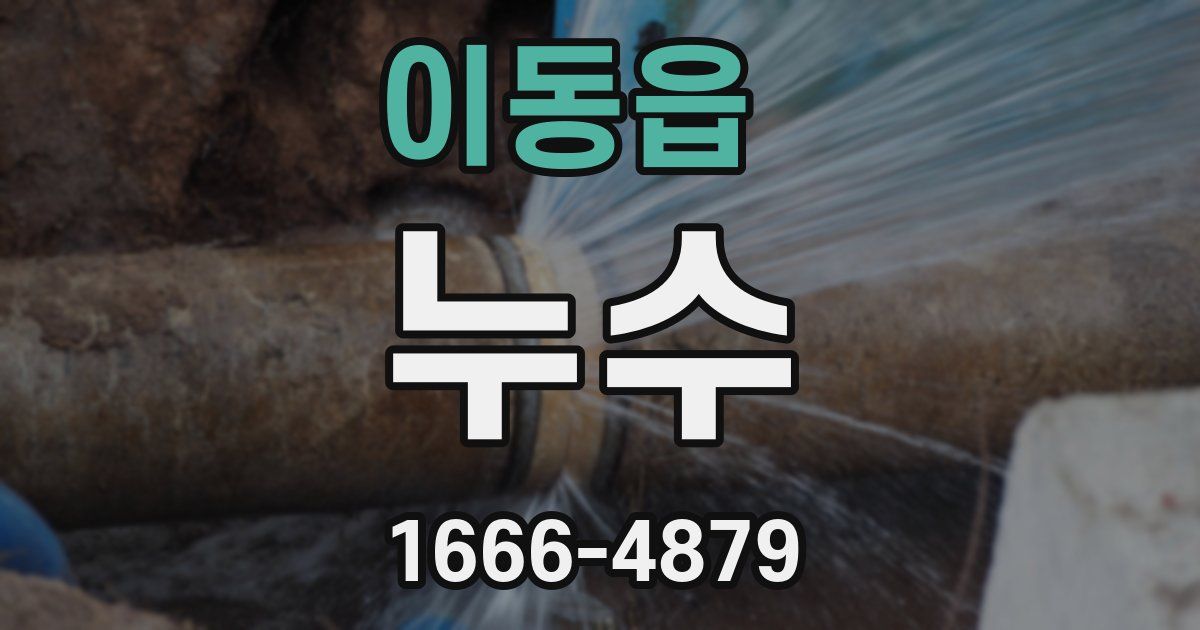 이동읍 누수