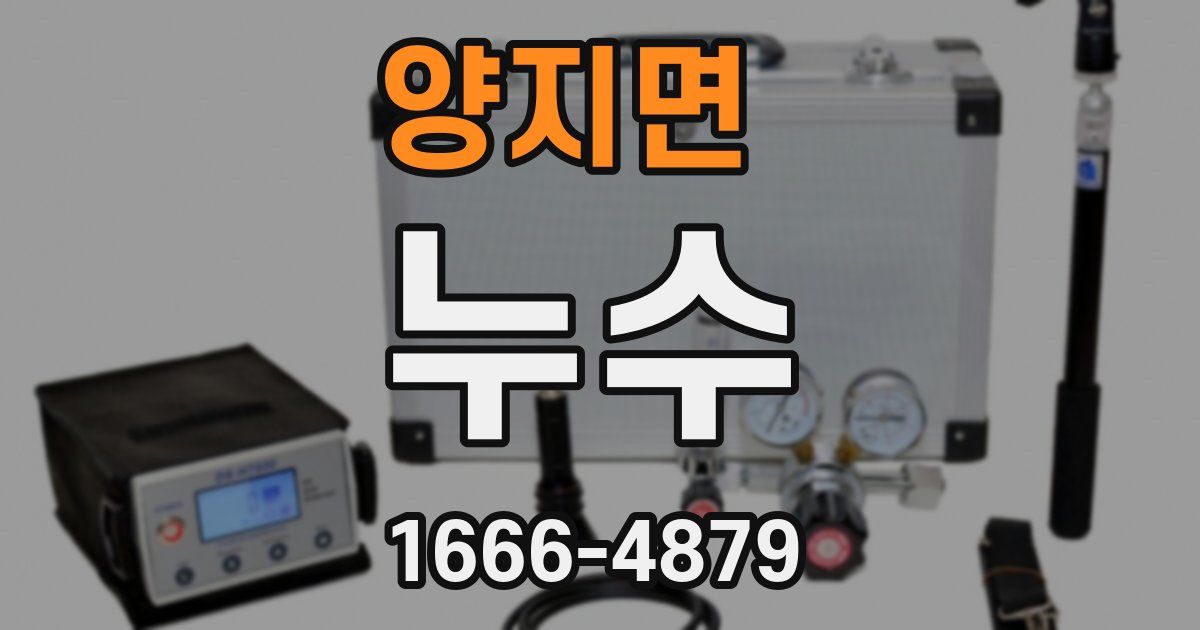 양지면 누수