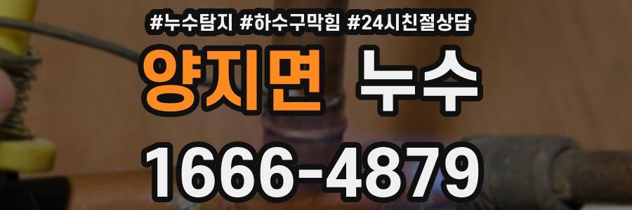 양지면 누수