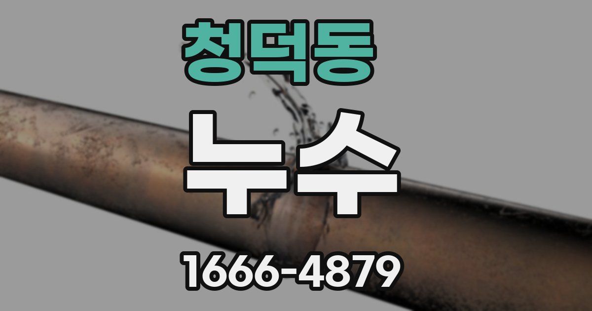 청덕동 누수