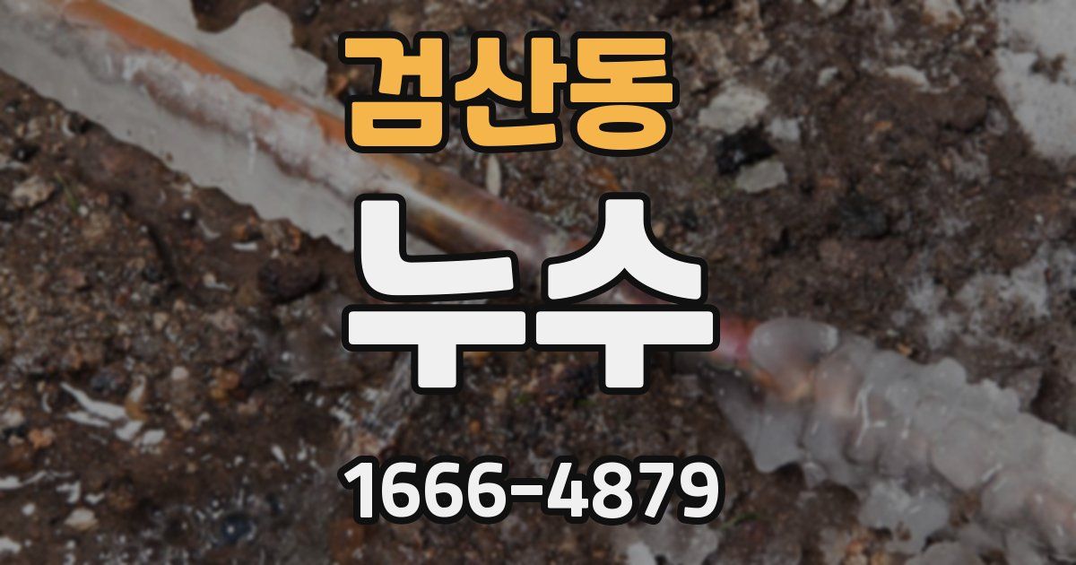 검산동 누수