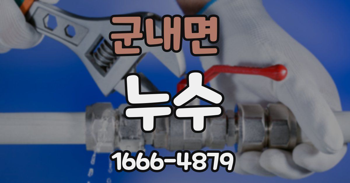 군내면 누수