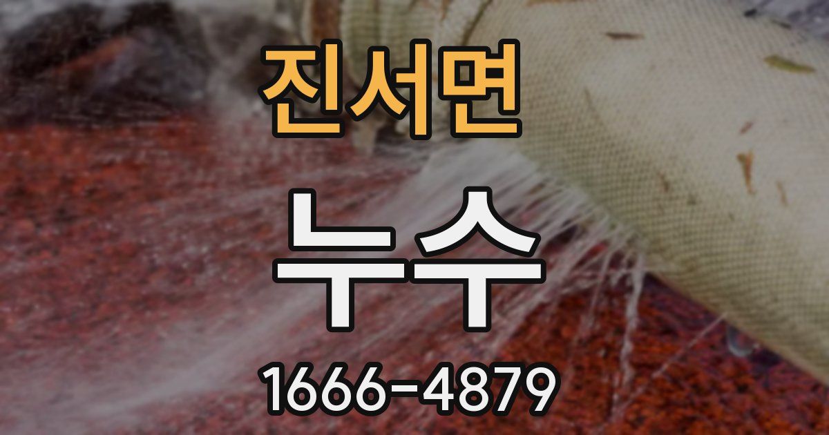 진서면 누수