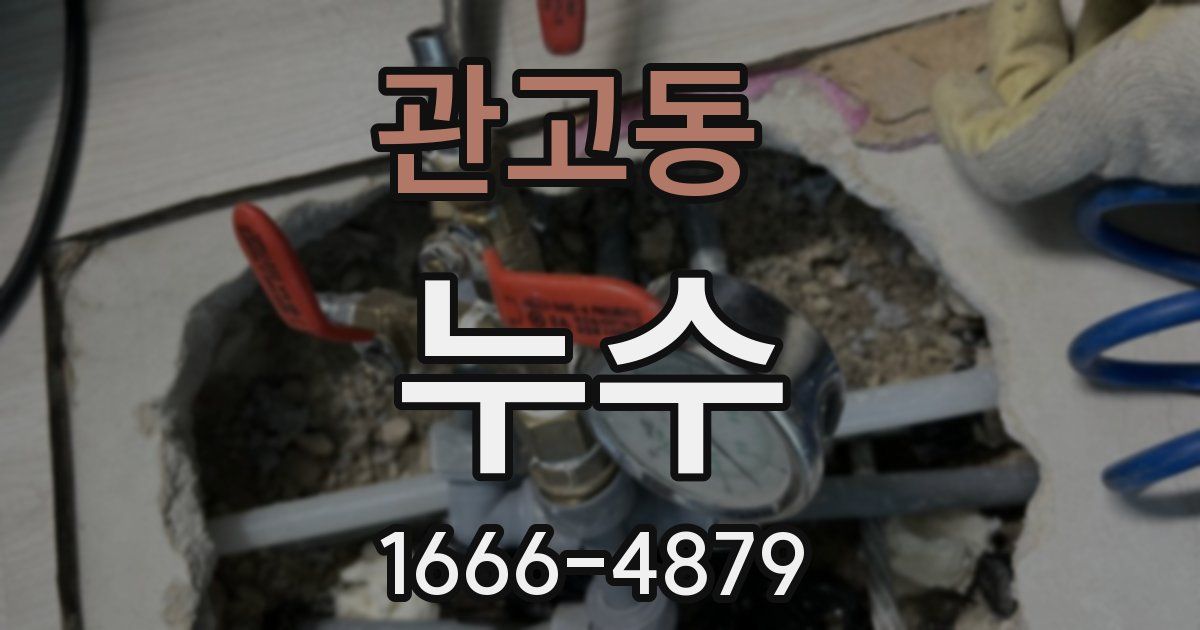 관고동 누수