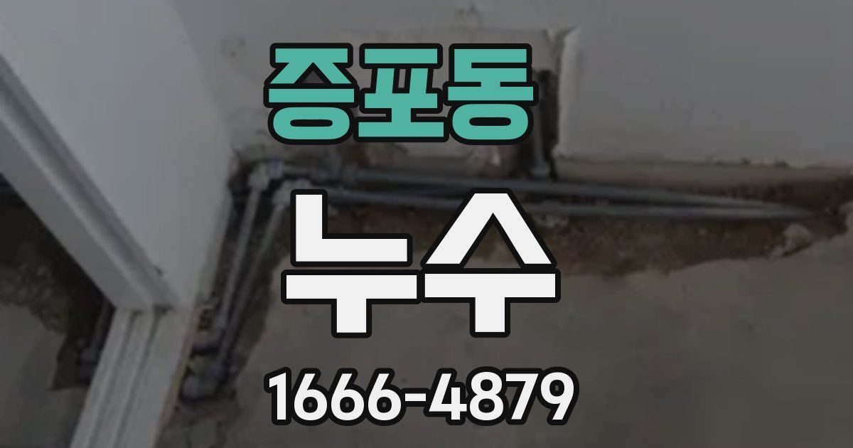 증포동 누수