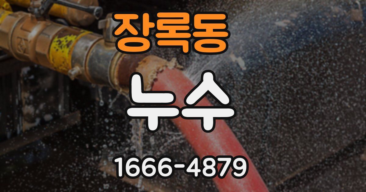 장록동 누수