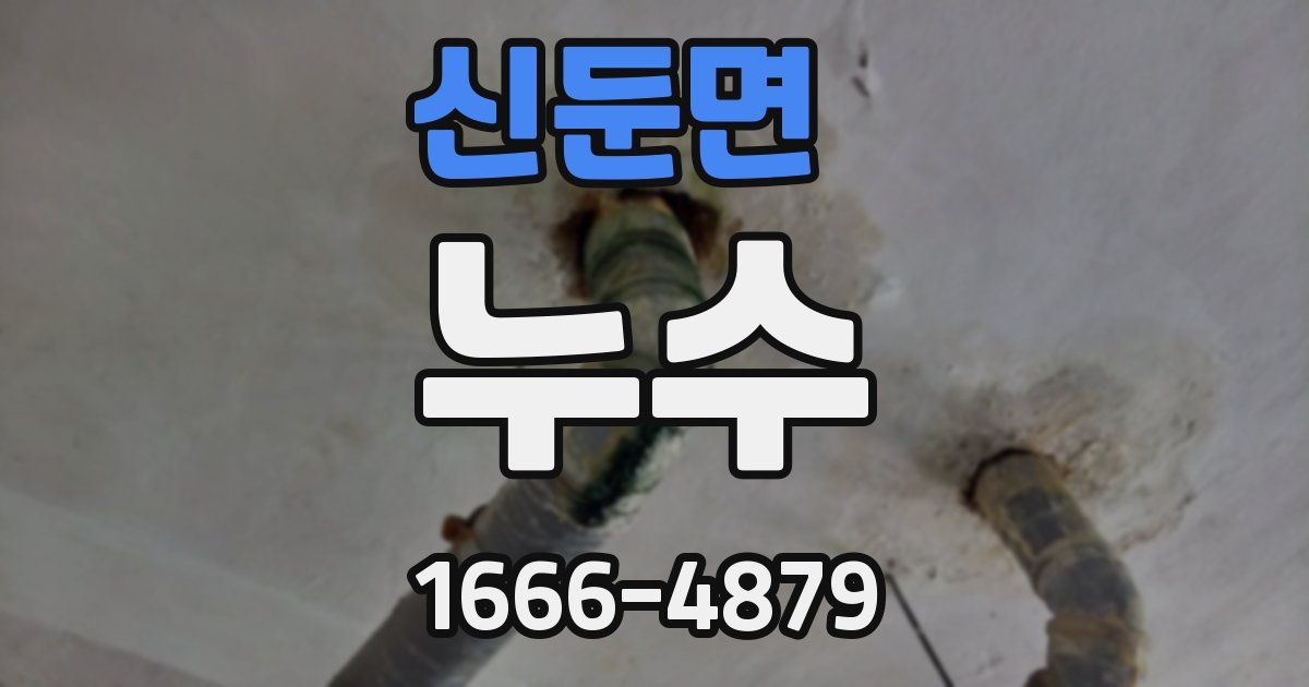 신둔면 누수