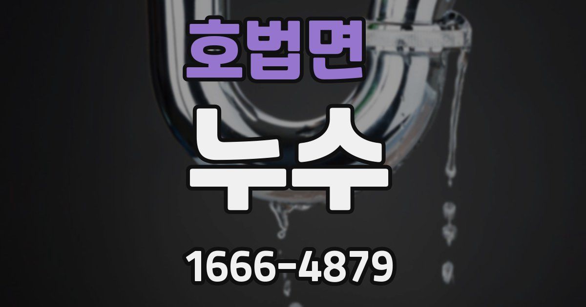 호법면 누수