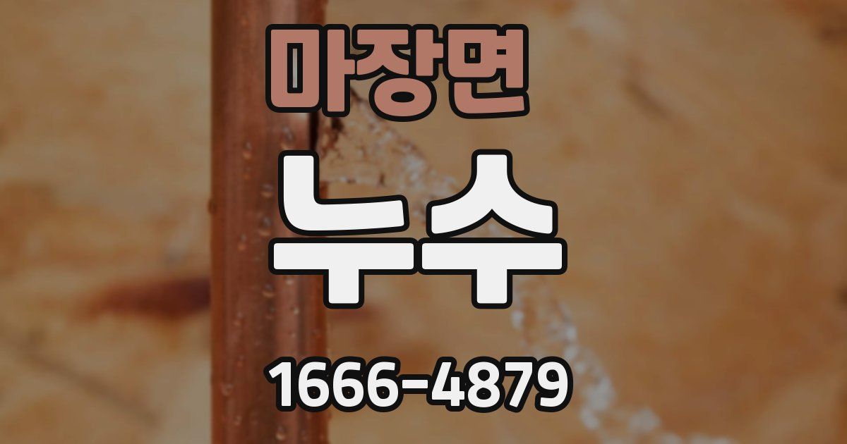 마장면 누수