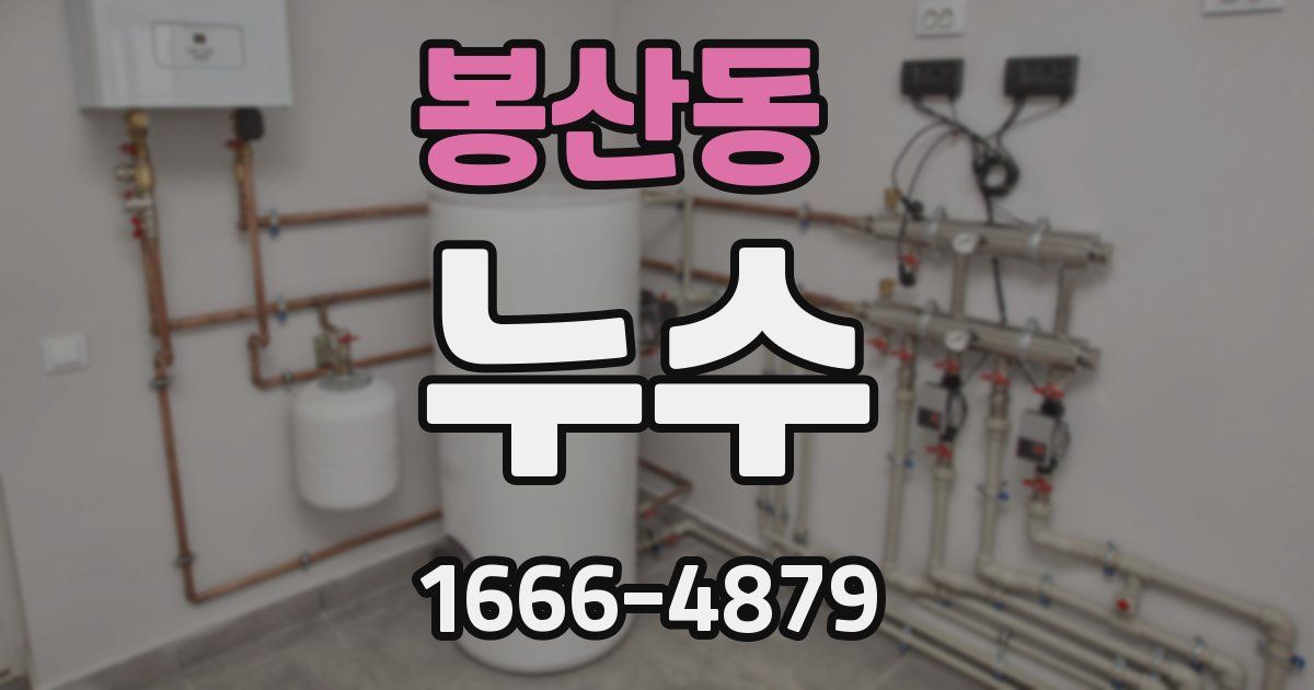 봉산동 누수