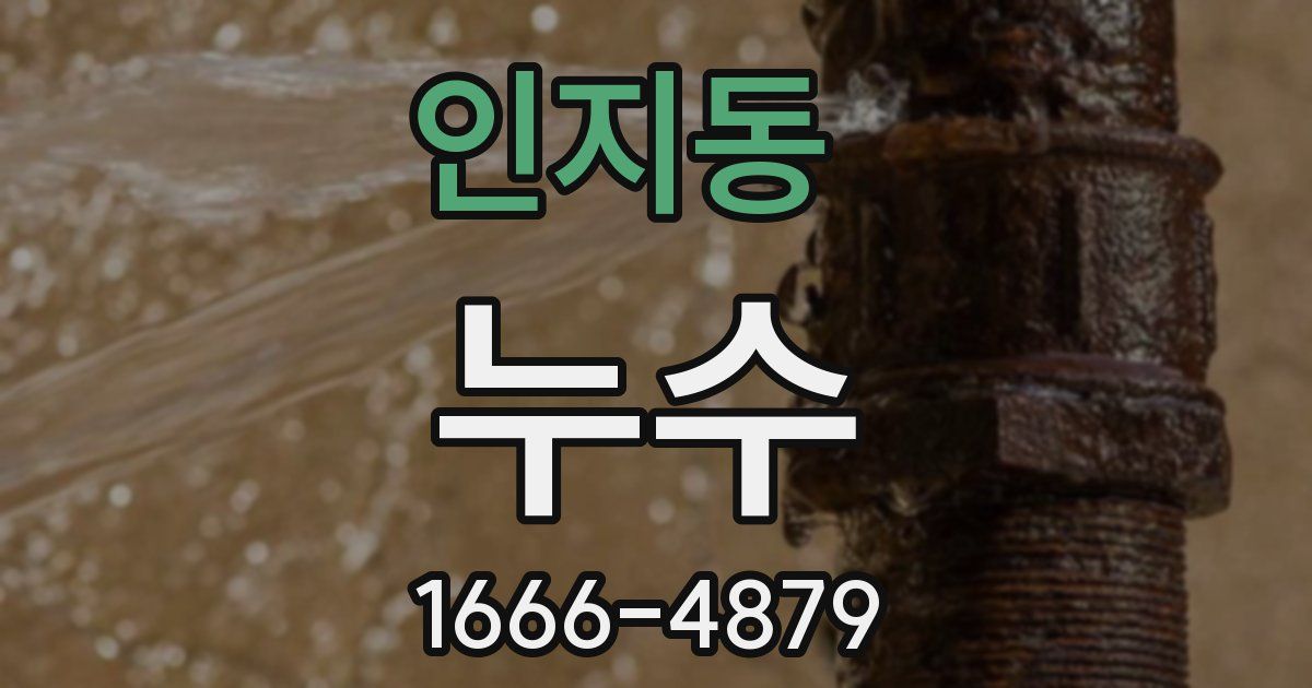 인지동 누수