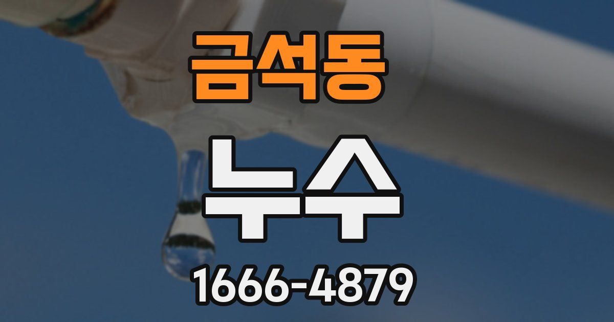 금석동 누수