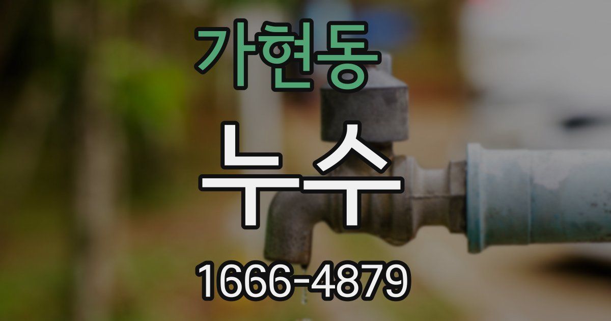 가현동 누수