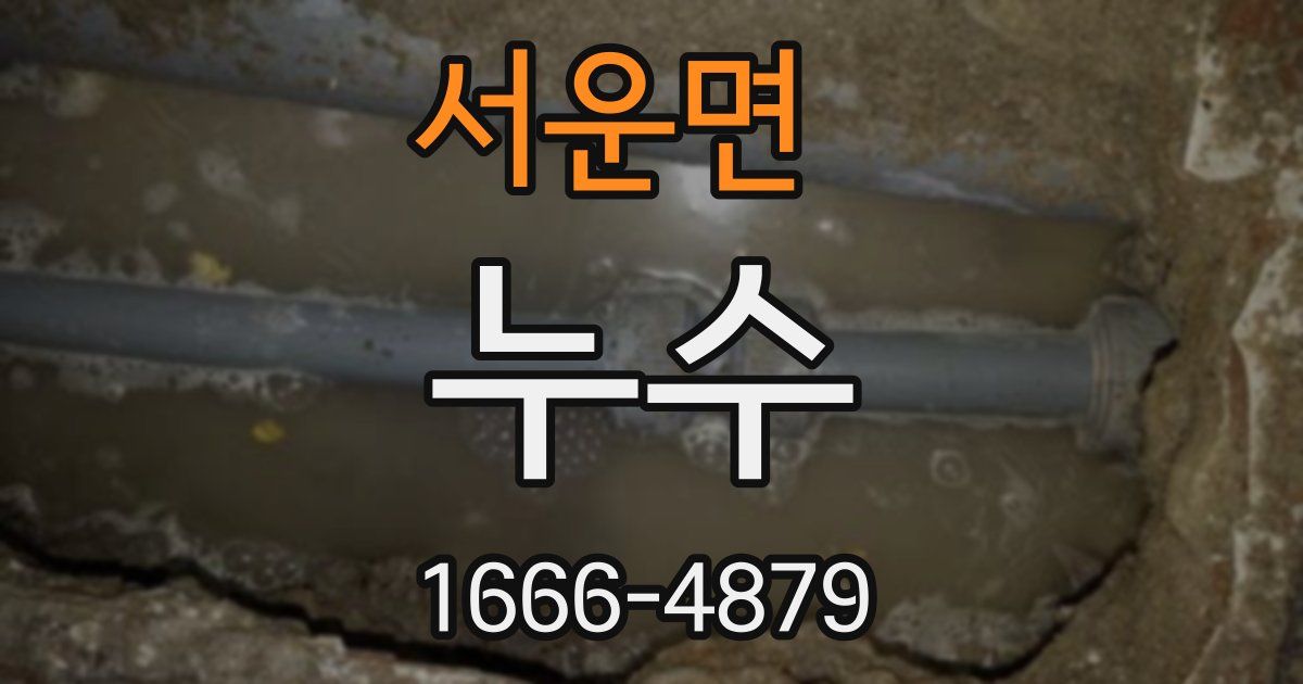 서운면 누수