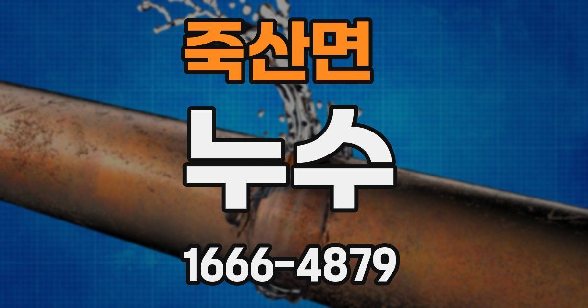 죽산면 누수