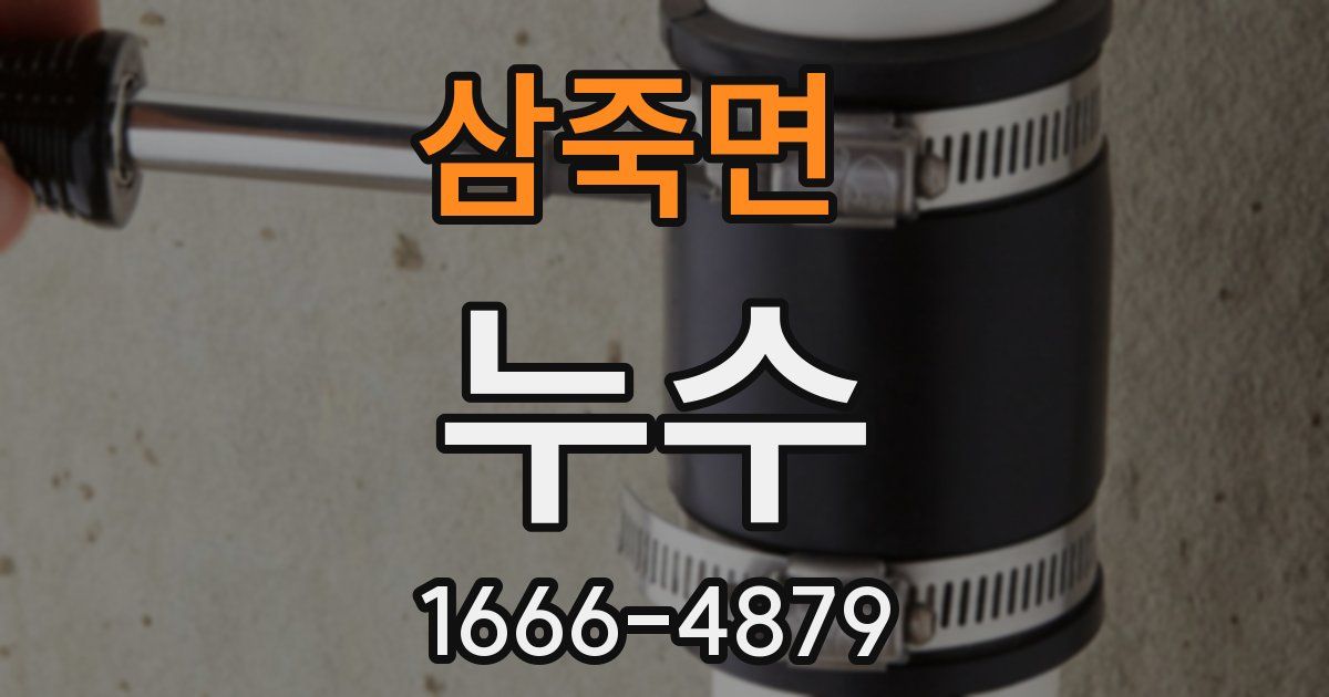 삼죽면 누수