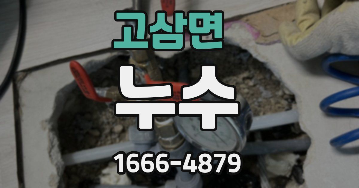 고삼면 누수