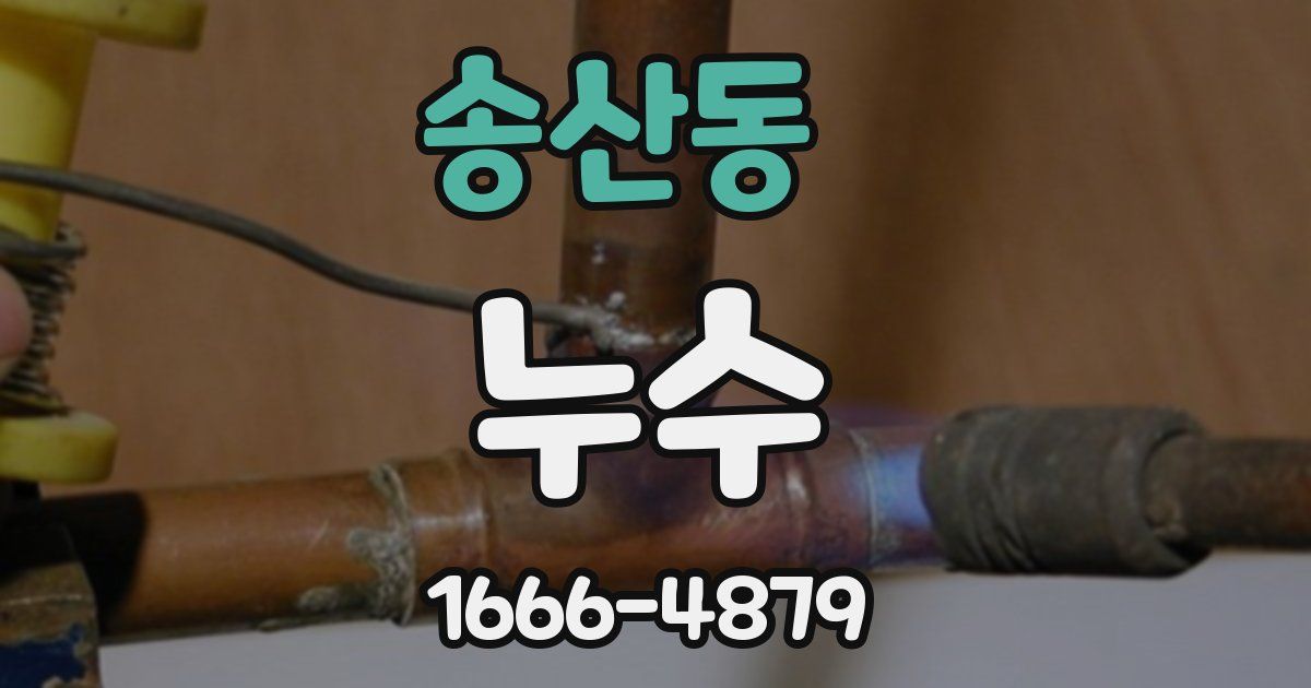송산동 누수