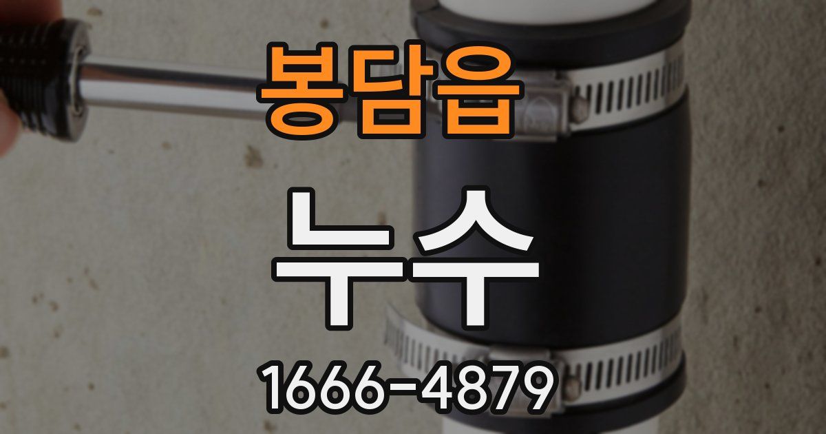 봉담읍 누수