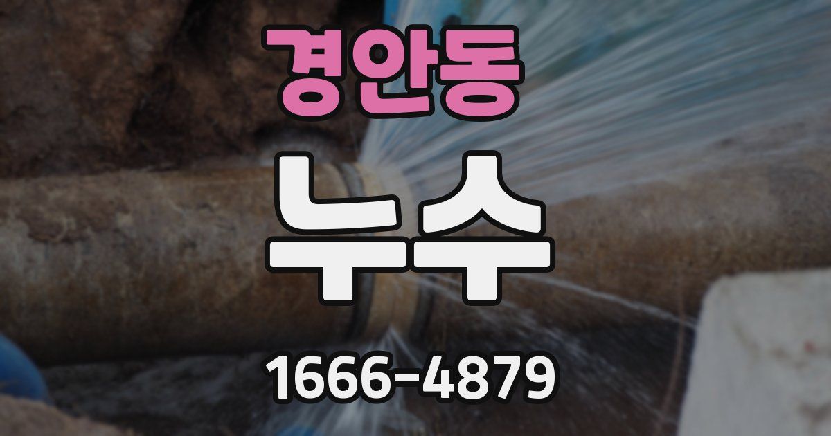 경안동 누수
