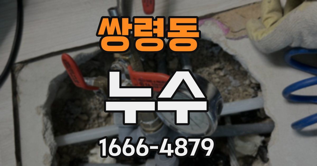 쌍령동 누수