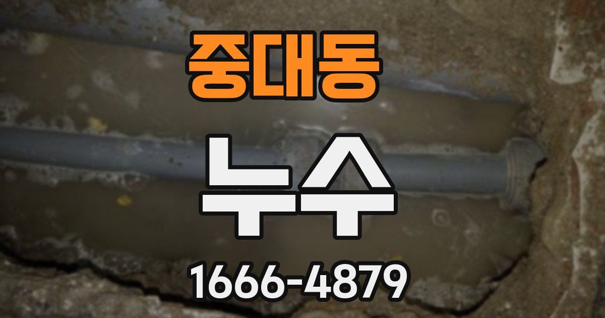 중대동 누수