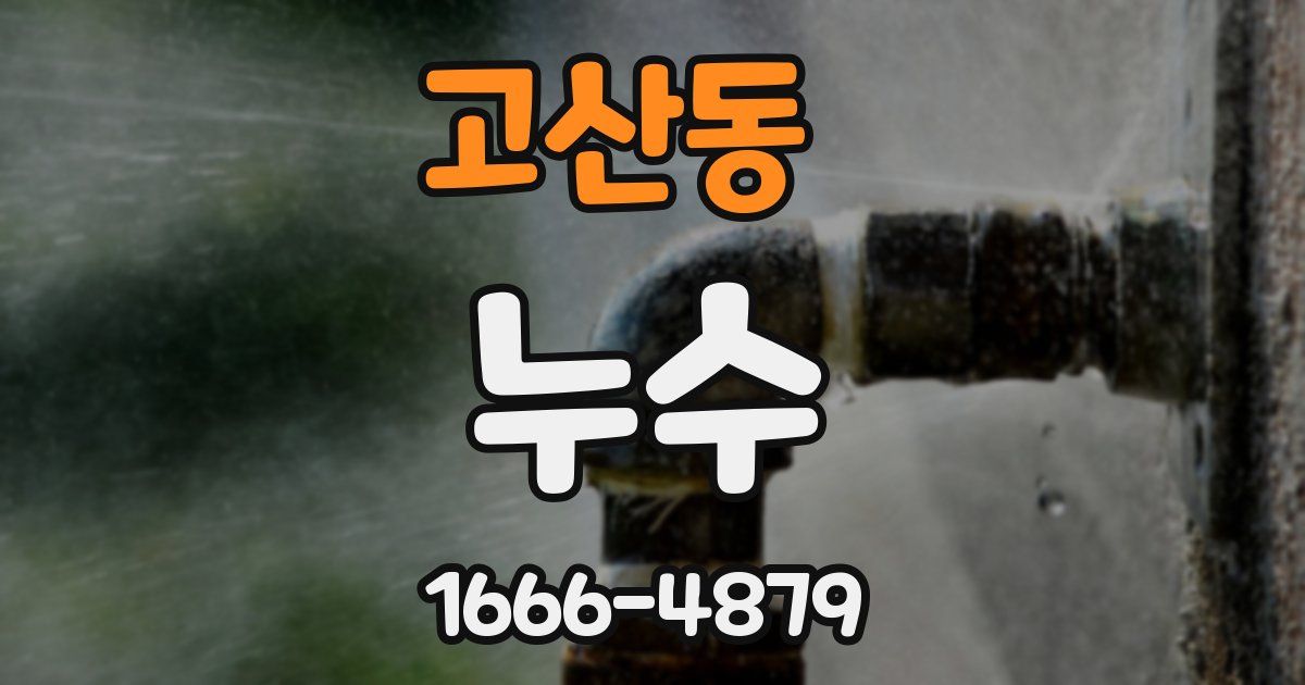 고산동 누수