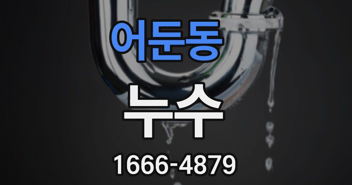 어둔동 누수