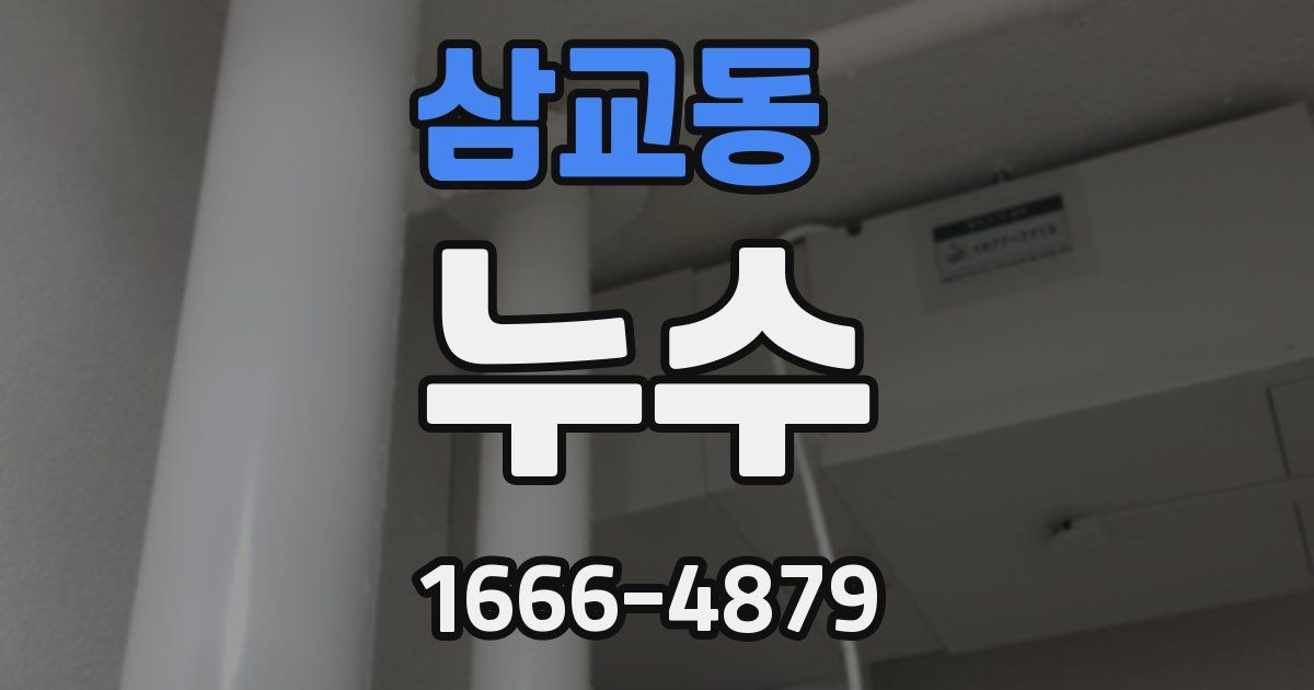 삼교동 누수