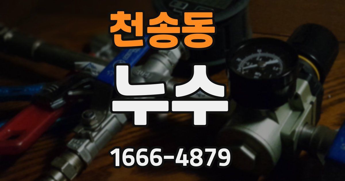 천송동 누수