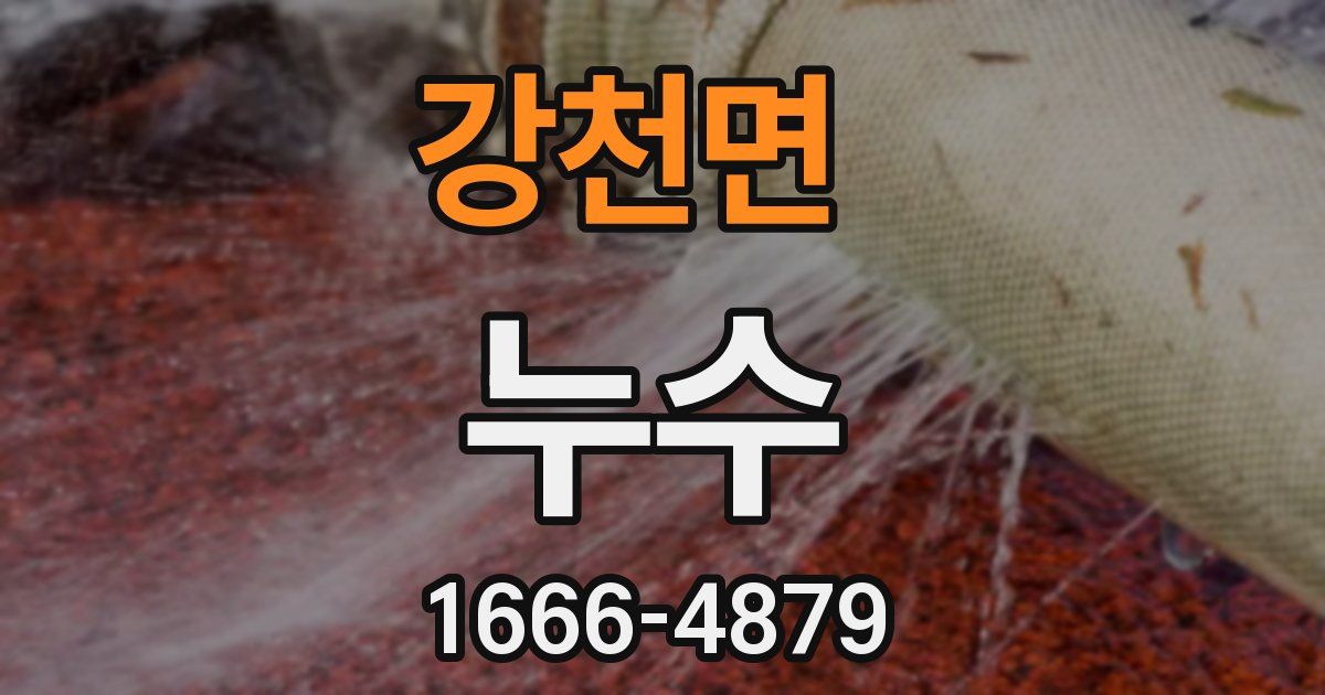 강천면 누수