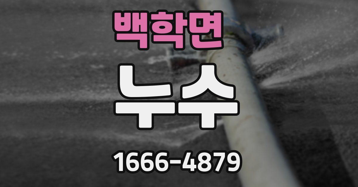 백학면 누수