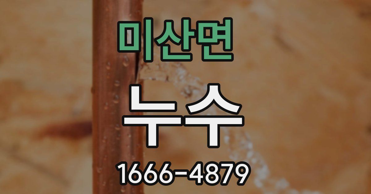 미산면 누수