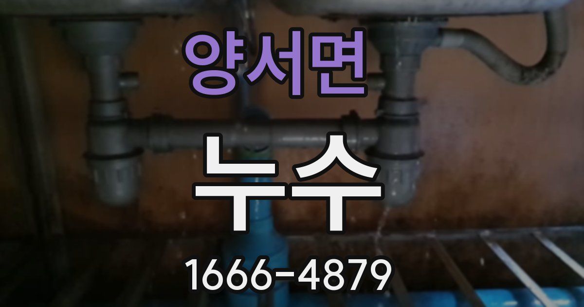 양서면 누수