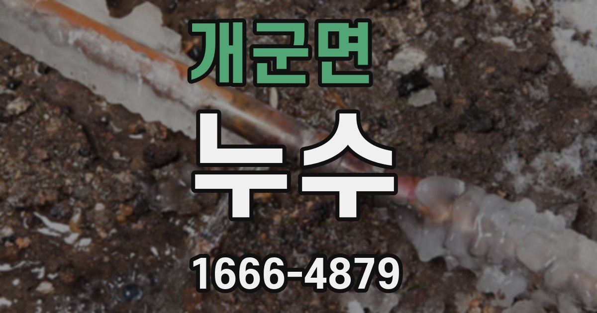 개군면 누수