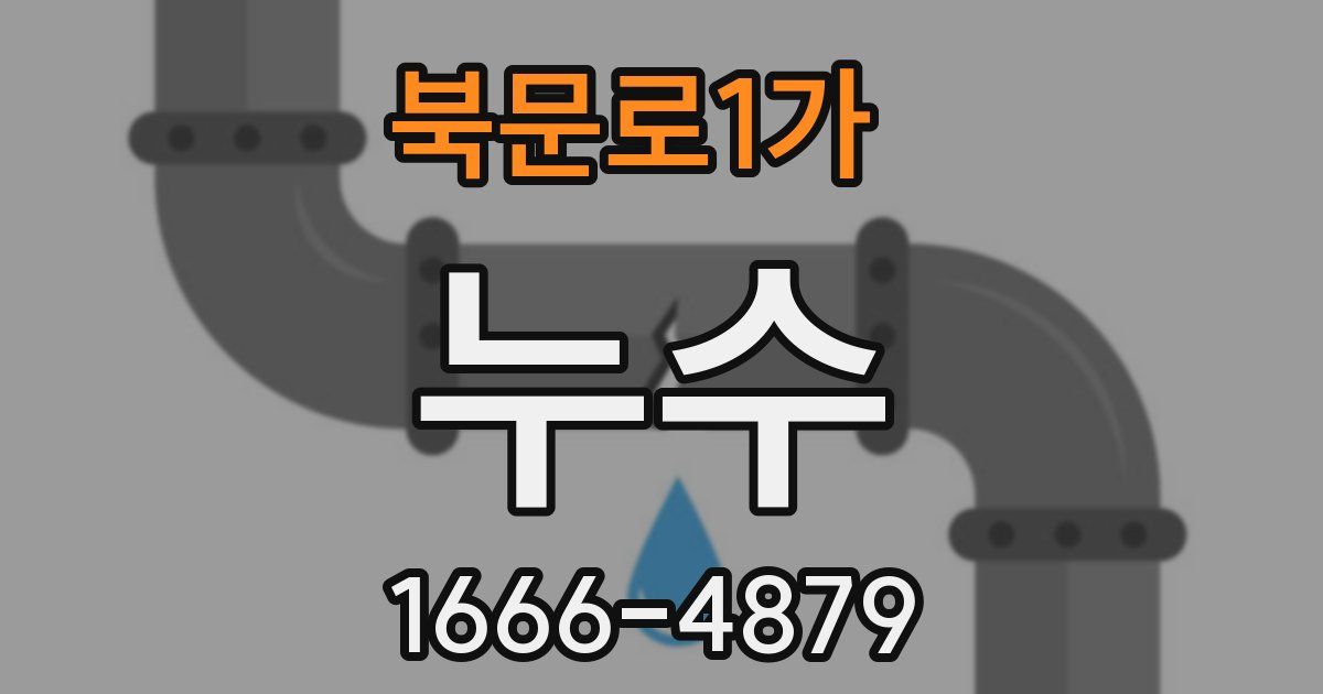 북문로1가 누수