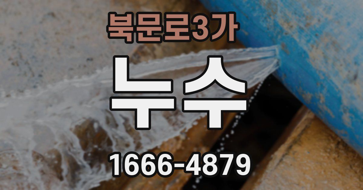 북문로3가 누수