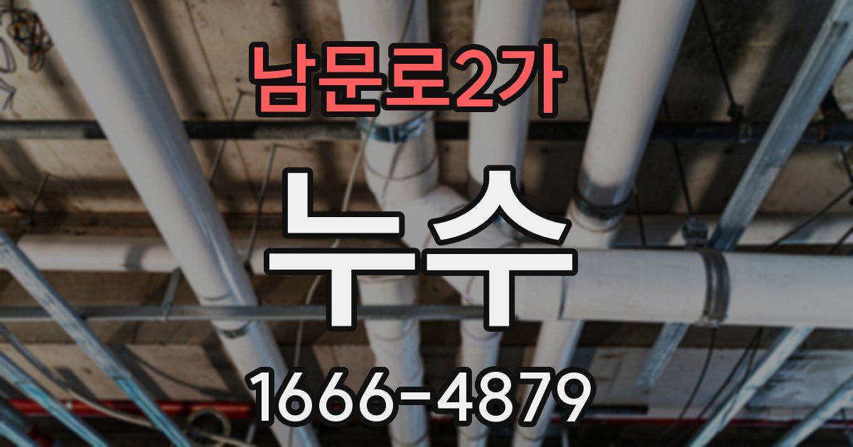 남문로2가 누수